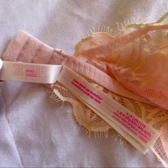 PINK Victoria’s Secret Date Push Up Bralette Multicolor Lace NWOT Size Small - Picture 7 of 7
